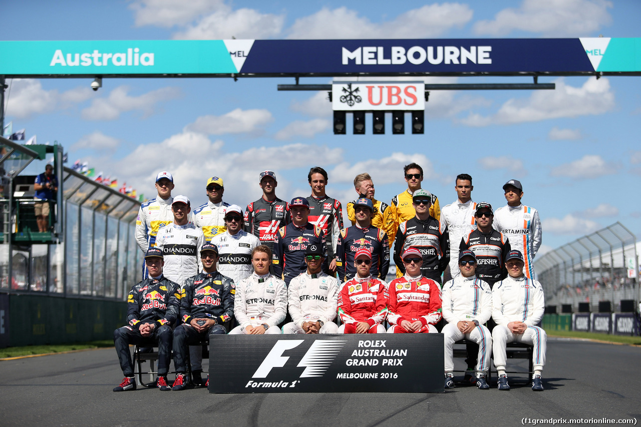 GP AUSTRALIA, 20.03.2016 - F1 Drivers 2016, Start season