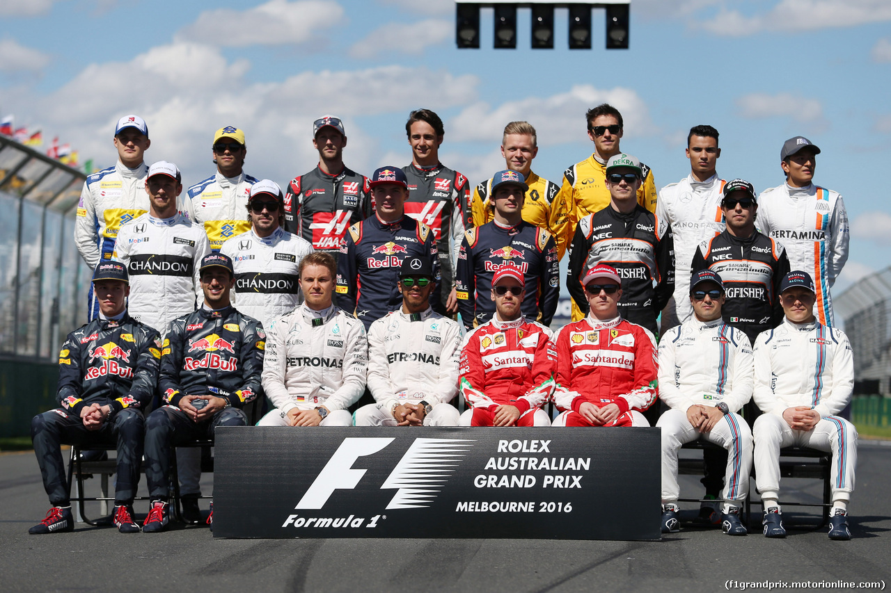 GP AUSTRALIA, 20.03.2016 - F1 Drivers 2016, Start season
