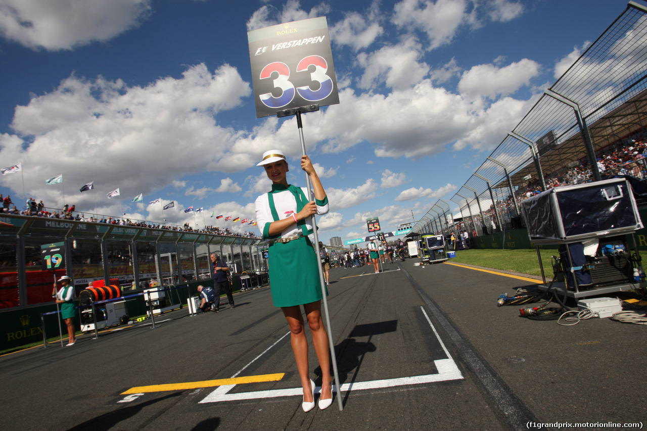 GP AUSTRALIA, 20.03.2016 - griglia Ragazza