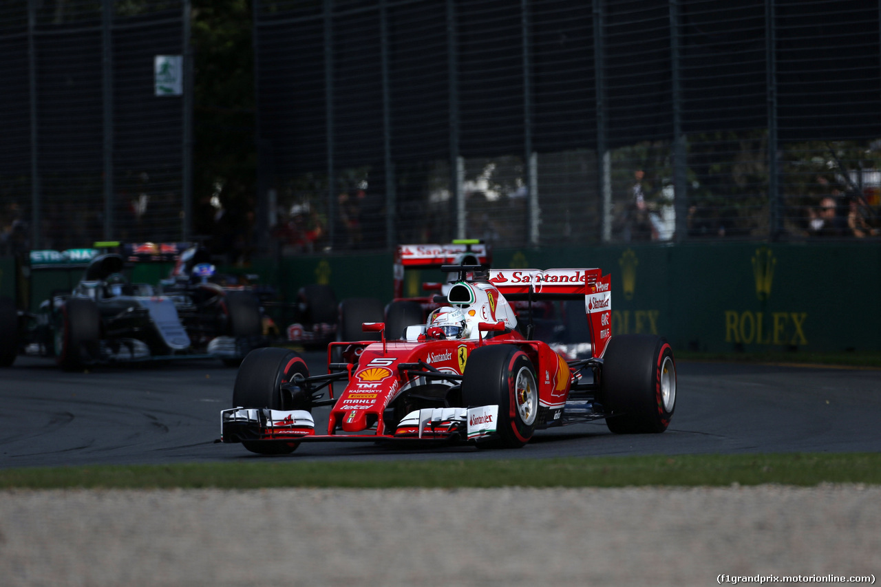 GP AUSTRALIA, 20.03.2016 - Gara, Sebastian Vettel (GER) Ferrari SF16-H