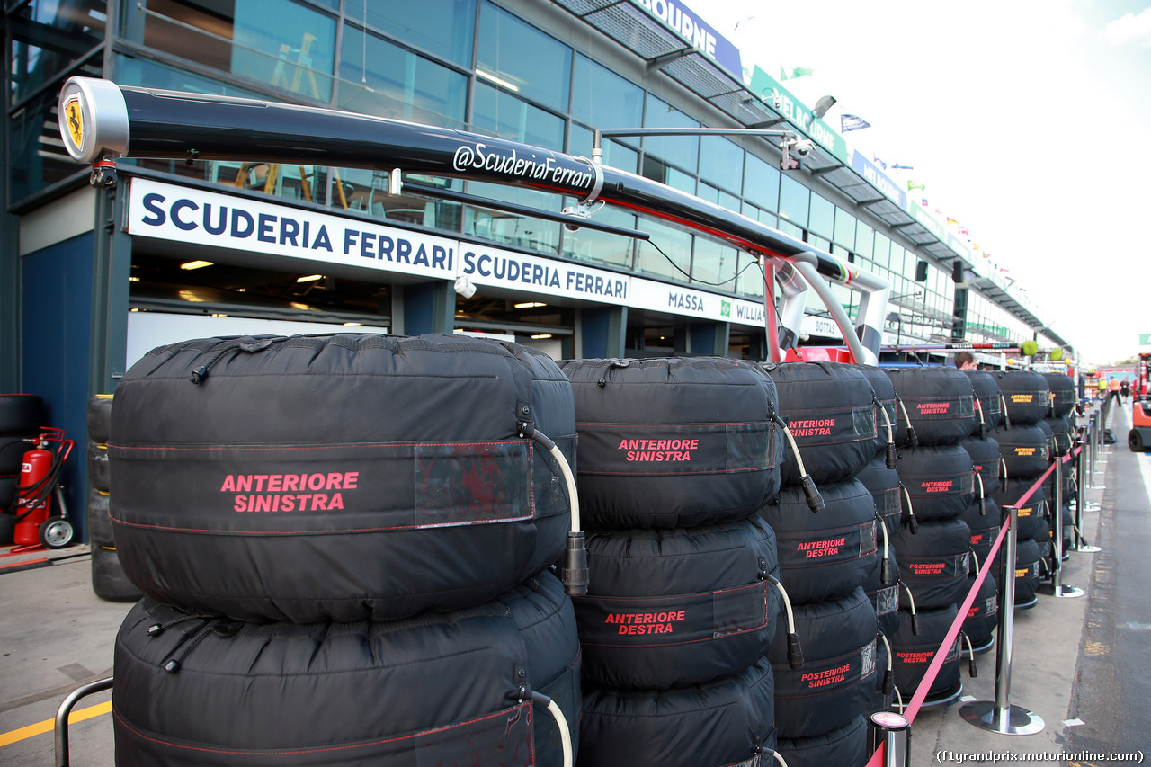 GP AUSTRALIA, 16.03.2016 - Preparation Day, Pirelli Tyres