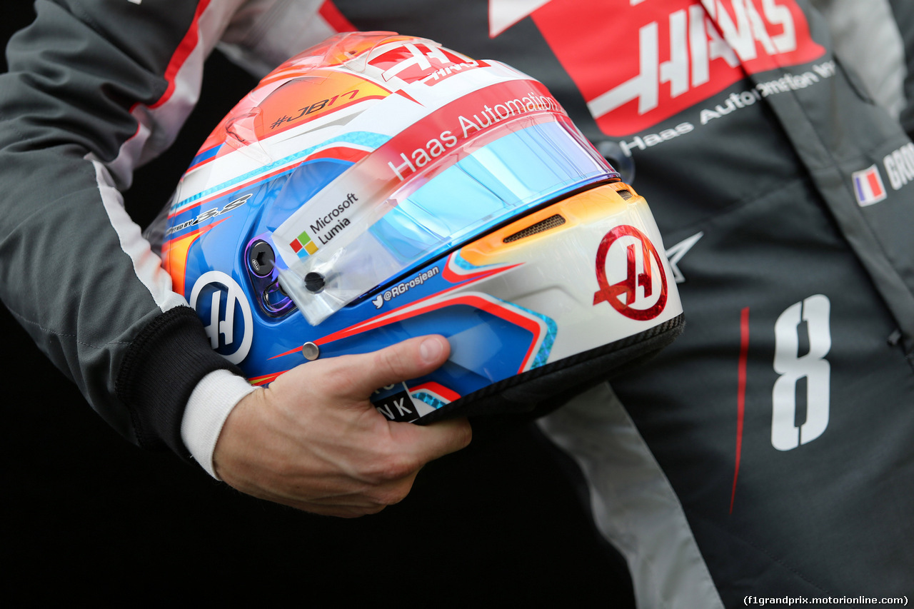 GP AUSTRALIA, 17.03.2016 - The helmet of Romain Grosjean (FRA) Haas F1 Team VF-16