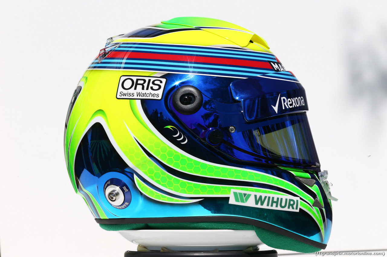 GP AUSTRALIA, 17.03.2016 - The helmet of Felipe Massa (BRA) Williams FW38