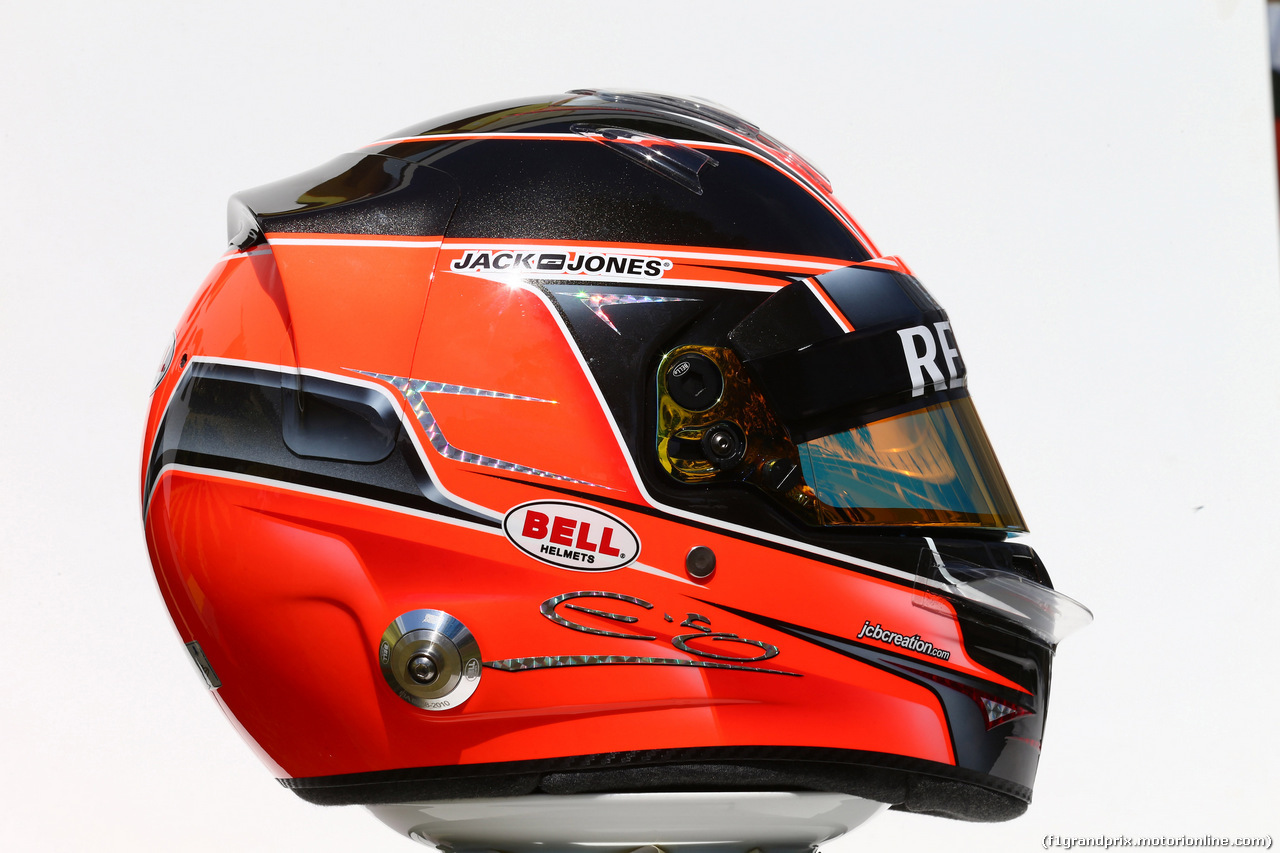 GP AUSTRALIA, 17.03.2016 - The helmet of Esteban Ocon (FRA) Renault Sport Formula One Team Test Driver