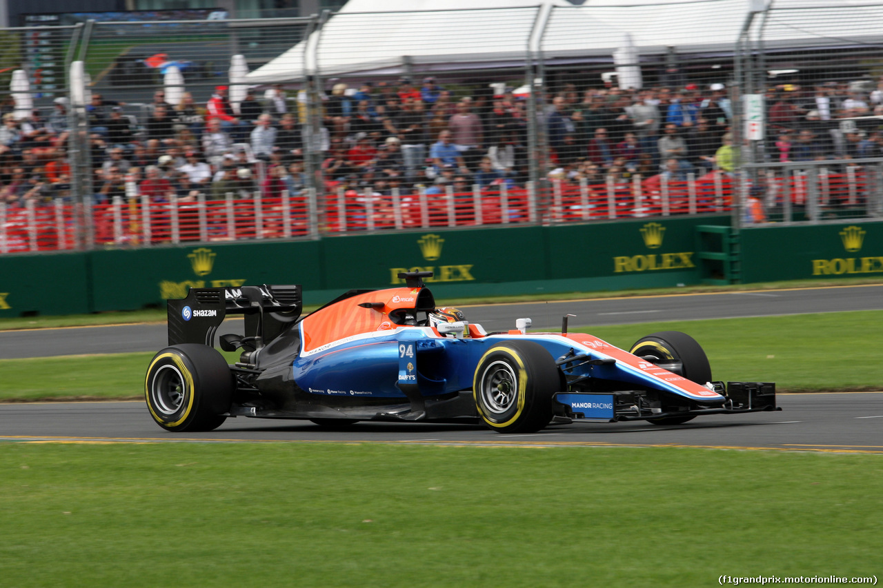 GP AUSTRALIA, 19.03.2016 - Prove Libere 3, Pascal Wehrlein (GER) Manor Racing MRT05