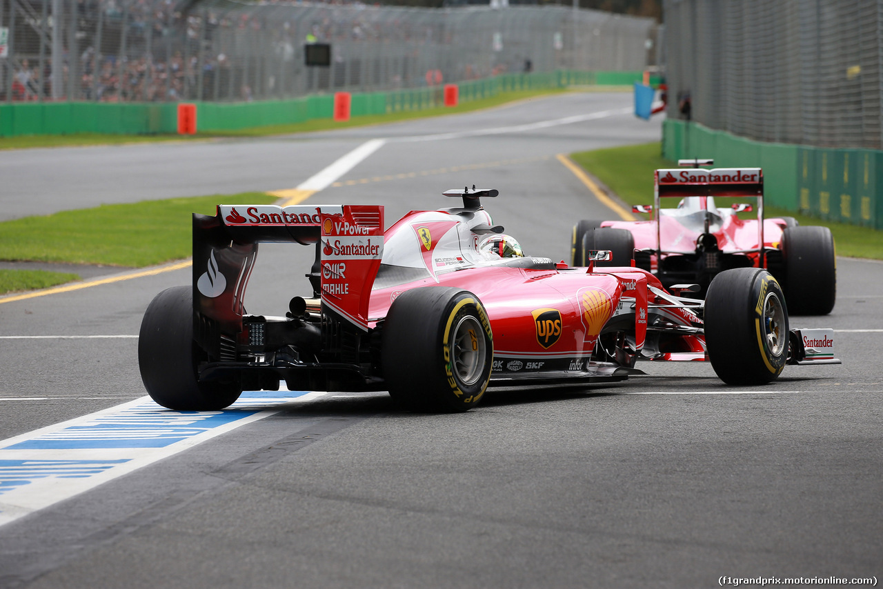 GP AUSTRALIA, 19.03.2016 - Prove Libere 3, Sebastian Vettel (GER) Ferrari SF16-H e Kimi Raikkonen (FIN) Ferrari SF16-H