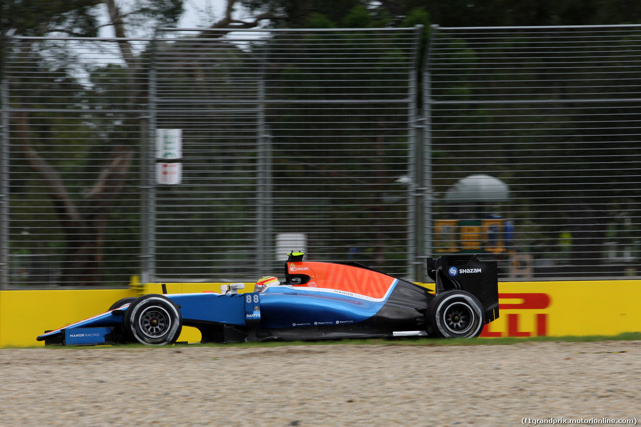 GP AUSTRALIA, 18.03.2016 - Prove Libere 1, Rio Haryanto (IND) Manor Racing MRT05
