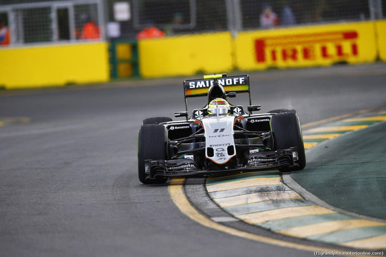 GP AUSTRALIA, 18.03.2016 - Prove Libere 1, Sergio Perez (MEX) Sahara Force India F1 VJM09
