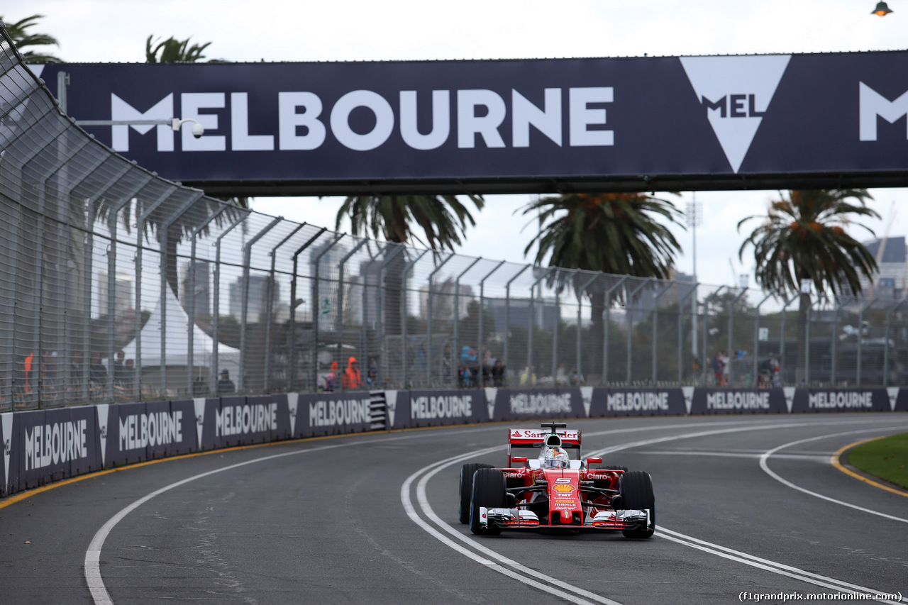 GP AUSTRALIA, 18.03.2016 - Prove Libere 1, Sebastian Vettel (GER) Ferrari SF16-H