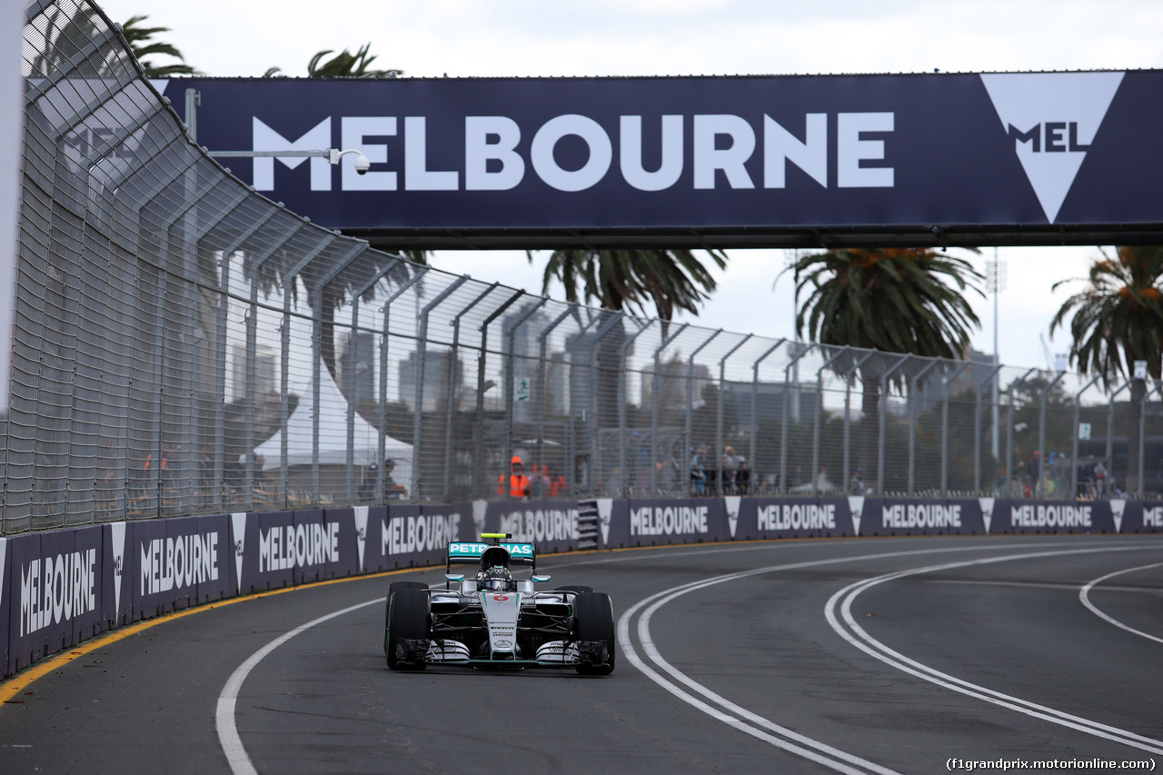 GP AUSTRALIA, 18.03.2016 - Prove Libere 1, Nico Rosberg (GER) Mercedes AMG F1 W07 Hybrid