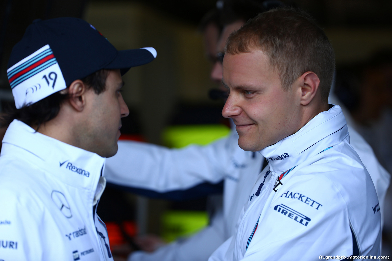 GP AUSTRALIA, 18.03.2016 - Prove Libere 1, Felipe Massa (BRA) Williams FW38 e Valtteri Bottas (FIN) Williams FW38