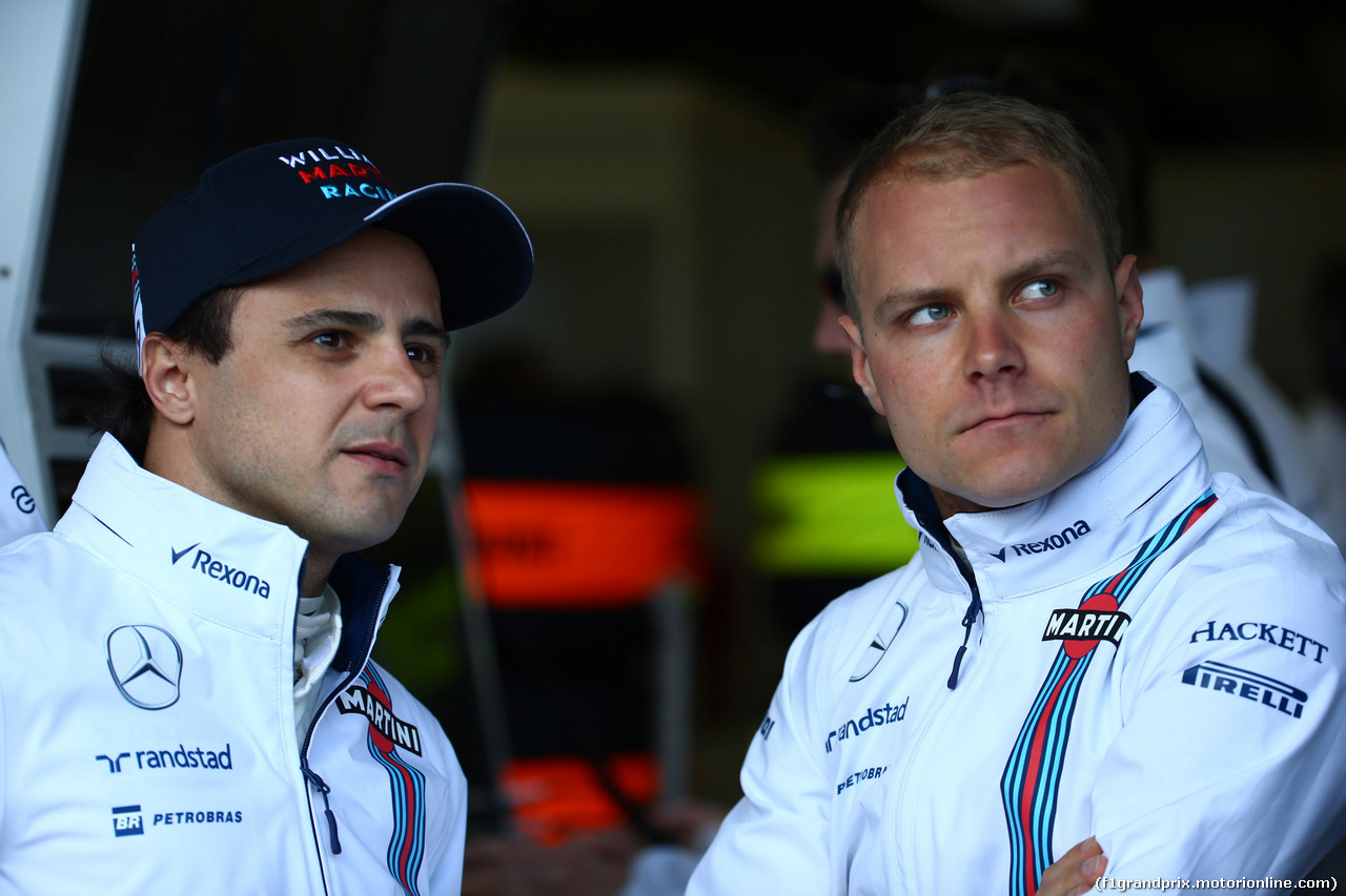 GP AUSTRALIA, 18.03.2016 - Prove Libere 1, Felipe Massa (BRA) Williams FW38 e Valtteri Bottas (FIN) Williams FW38
