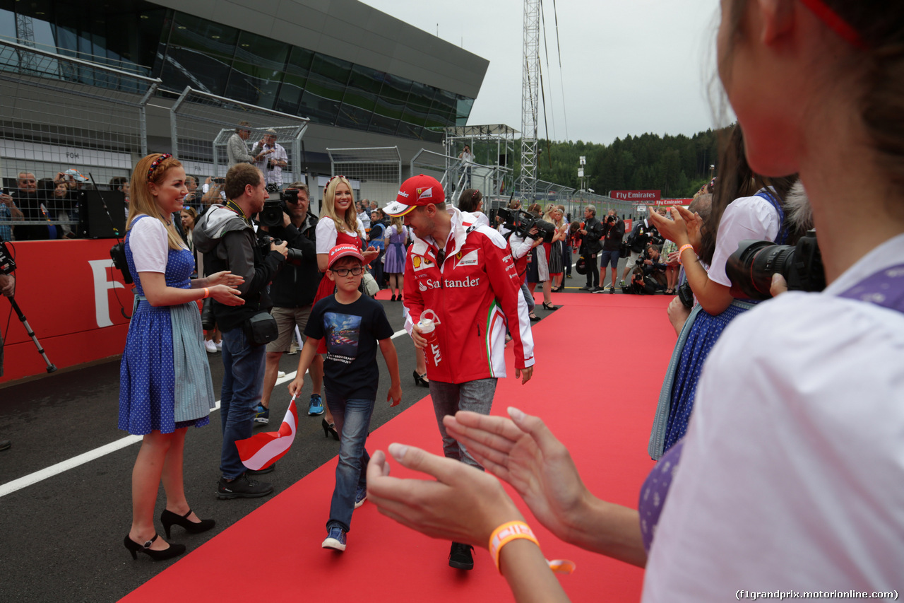 GP AUSTRIA, 03.07.2016 - Drivers Parade, Sebastian Vettel (GER) Ferrari SF16-H
