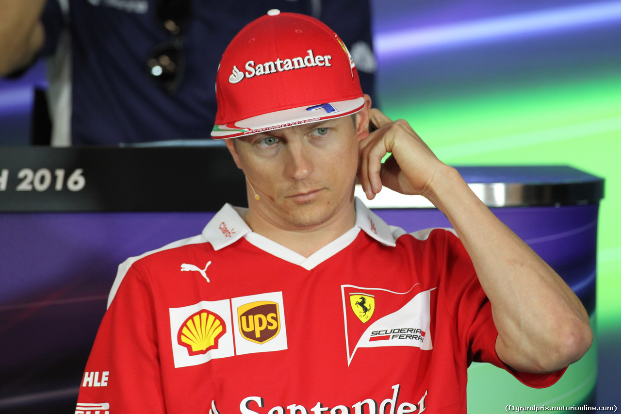 GP AUSTRIA, 30.06.2016- Giovedi' Press Conference,  Kimi Raikkonen (FIN) Ferrari SF16-H