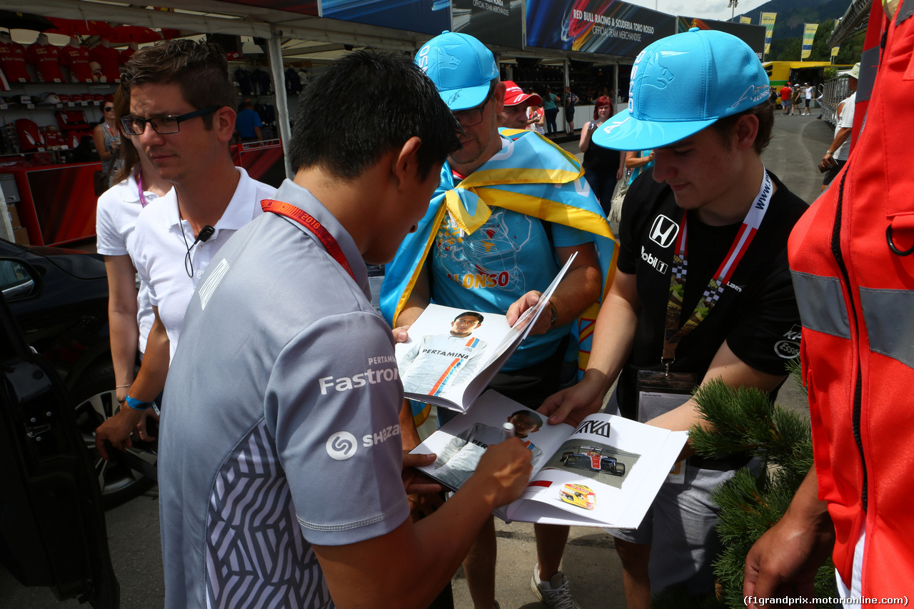 GP AUSTRIA, 30.06.2016- Rio Haryanto (IDN) Manor Racing MRT MRT05