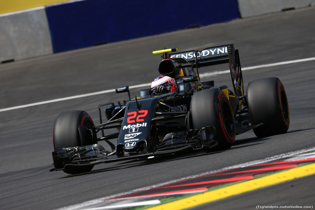 GP AUSTRIA, 02.07.2016 Prove Libere 3, Jenson Button (GBR) McLaren Honda MP4-31