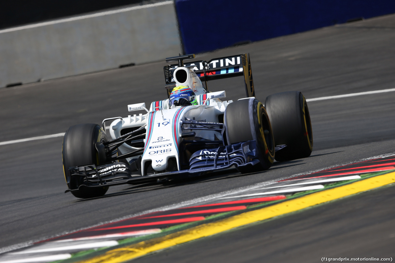 GP AUSTRIA, 02.07.2016 Prove Libere 3, Felipe Massa (BRA) Williams F1 Team FW38