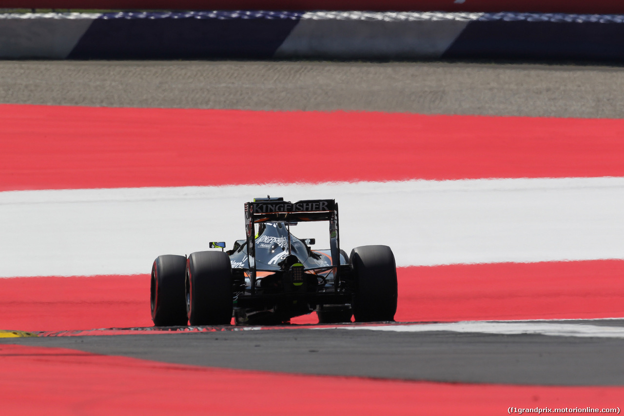 GP AUSTRIA, 02.07.2016 Prove Libere 3, Sergio Perez (MEX) Sahara Force India F1 VJM09