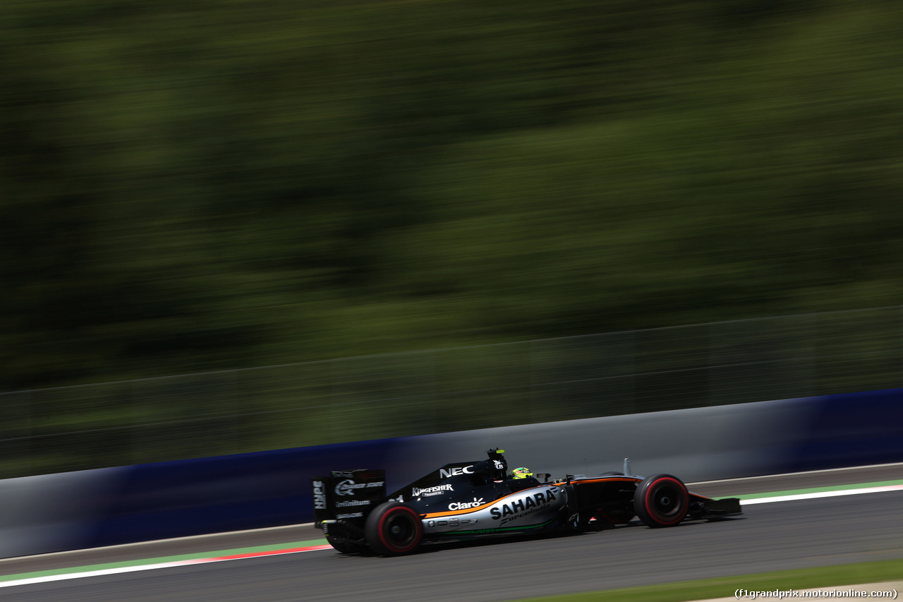 GP AUSTRIA, 02.07.2016 Prove Libere 3, Sergio Perez (MEX) Sahara Force India F1 VJM09