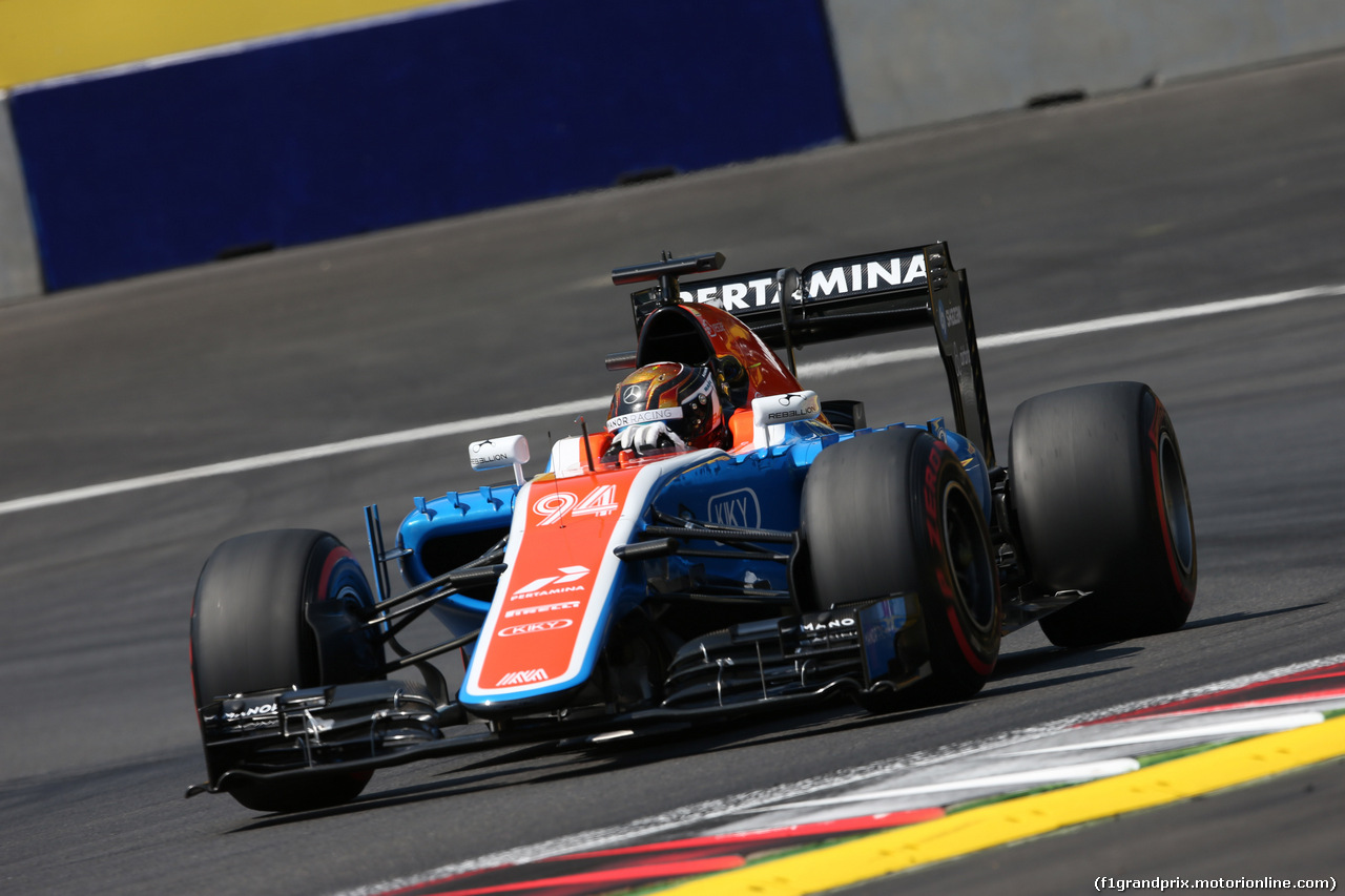 GP AUSTRIA, 02.07.2016 Prove Libere 3, Pascal Wehrlein (GER) Manor Racing MRT05