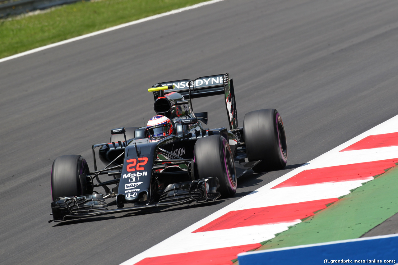 GP AUSTRIA, 02.07.2016 Prove Libere 3, Jenson Button (GBR) McLaren Honda MP4-31