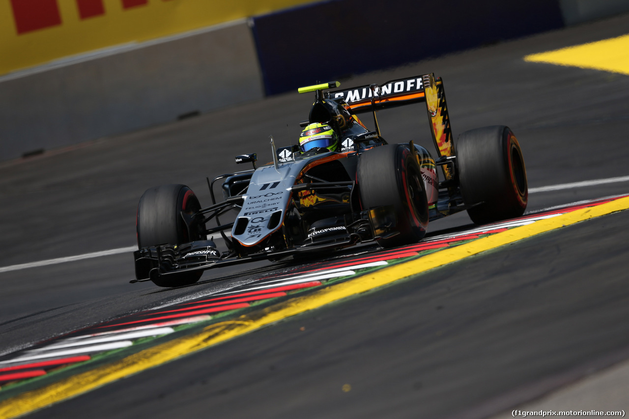 GP AUSTRIA, 02.07.2016 Prove Libere 3, Sergio Perez (MEX) Sahara Force India F1 VJM09