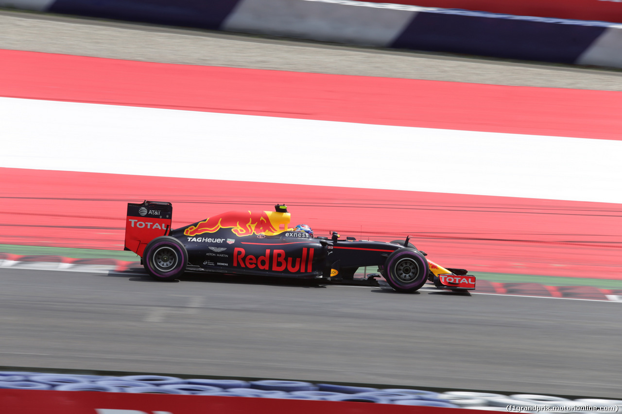 GP AUSTRIA, 02.07.2016 - Qualifiche Session, Max Verstappen (NED) Red Bull Racing RB12
