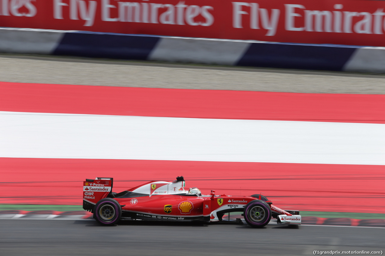 GP AUSTRIA, 02.07.2016 - Qualifiche Session, Sebastian Vettel (GER) Ferrari SF16-H