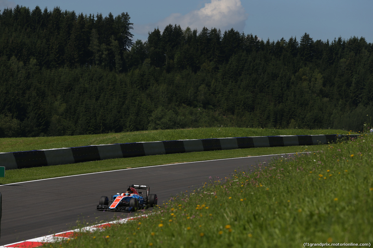 GP AUSTRIA, 01.07.2016 - free Practice 1, Pascal Wehrlein (GER) Manor Racing MRT05