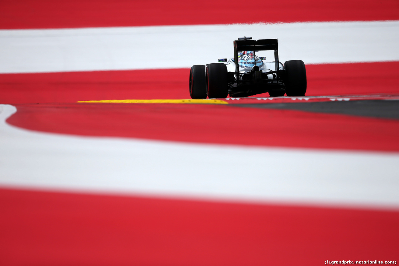 GP AUSTRIA, 01.07.2016 - Prove Libere 1, Felipe Massa (BRA) Williams FW38