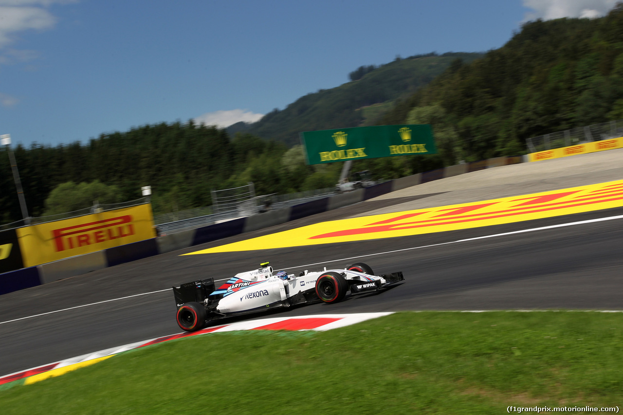 GP AUSTRIA, 01.07.2016 - Prove Libere 1, Valtteri Bottas (FIN) Williams FW38