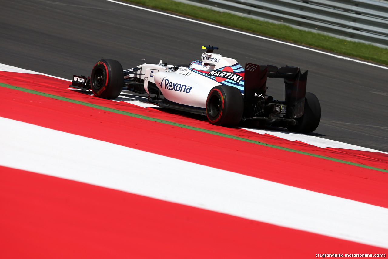 GP AUSTRIA, 01.07.2016 - Prove Libere 1, Valtteri Bottas (FIN) Williams FW38