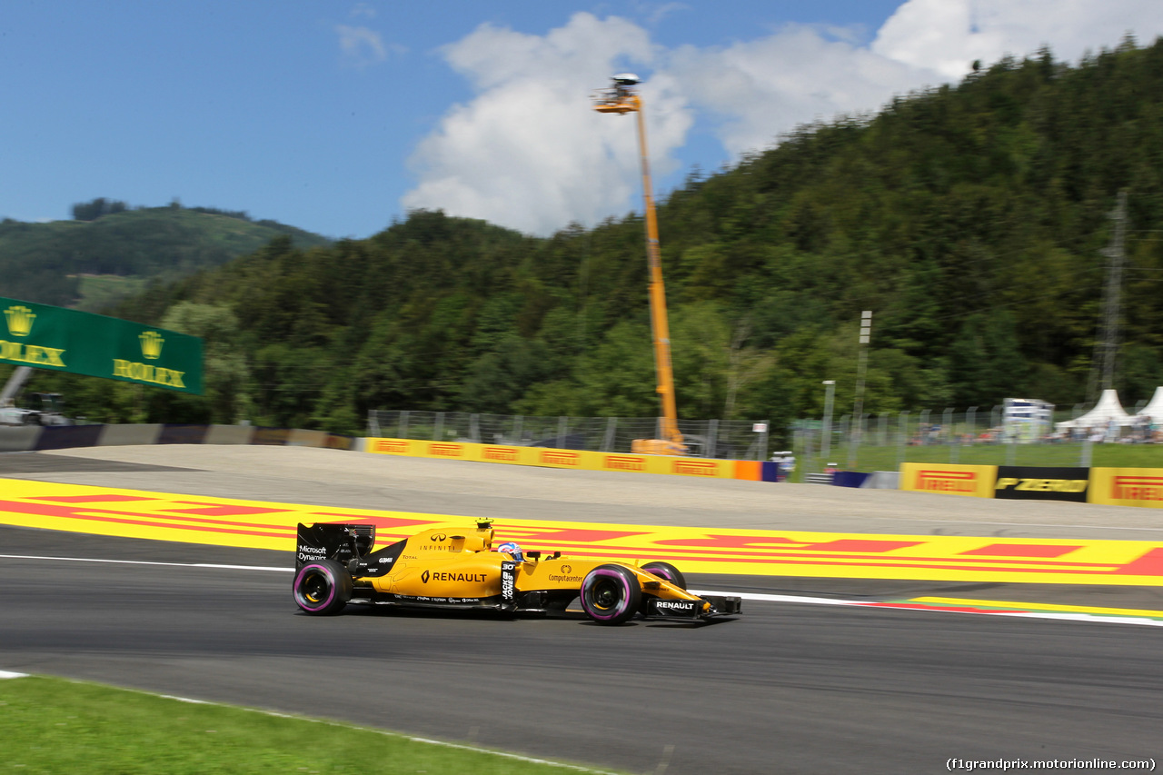 GP AUSTRIA, 01.07.2016 - Prove Libere 1, Jolyon Palmer (GBR) Renault Sport F1 Team RS16