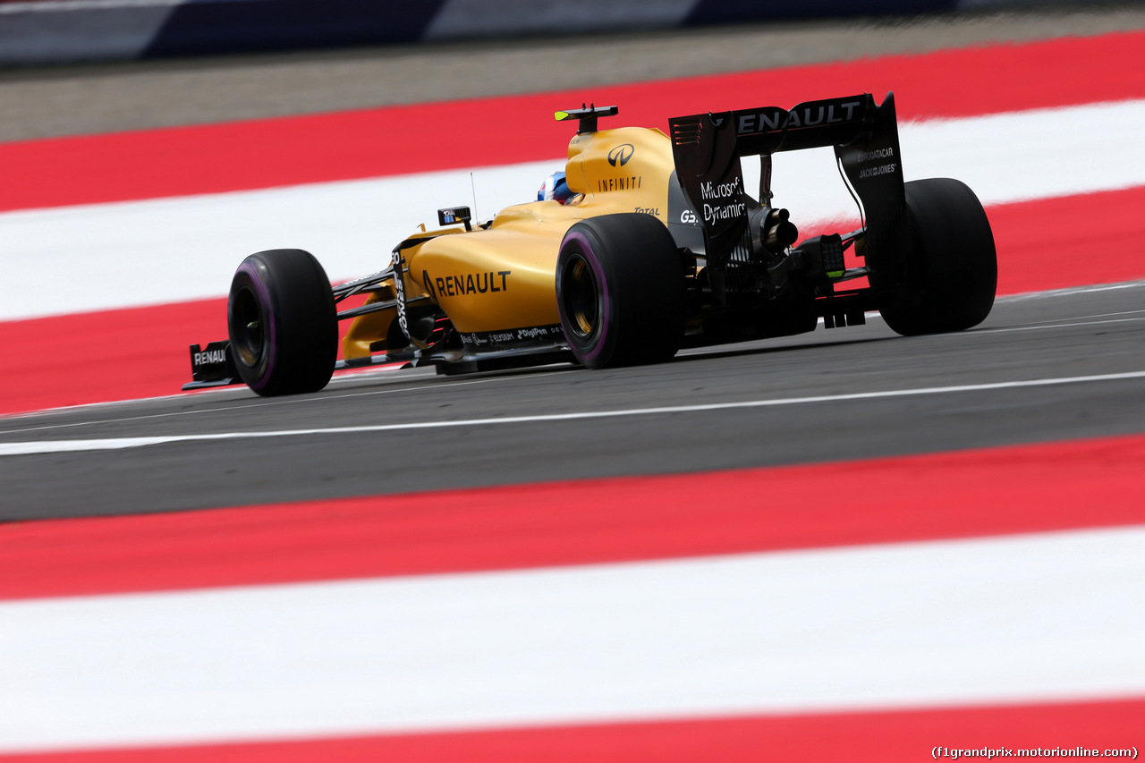 GP AUSTRIA, 01.07.2016 - Prove Libere 1, Jolyon Palmer (GBR) Renault Sport F1 Team RS16