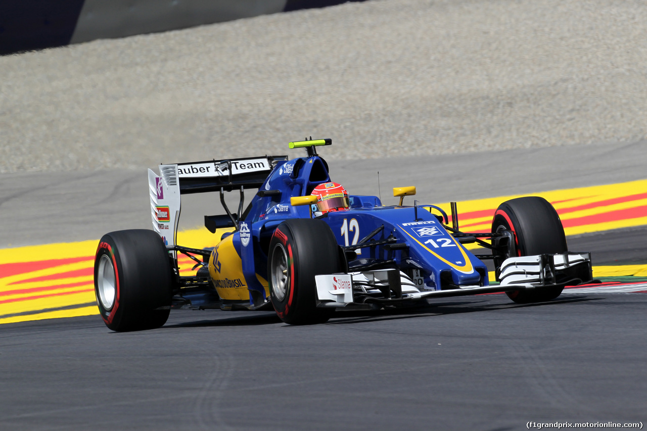 GP AUSTRIA, 01.07.2016 - Prove Libere 1, Felipe Nasr (BRA) Sauber C34