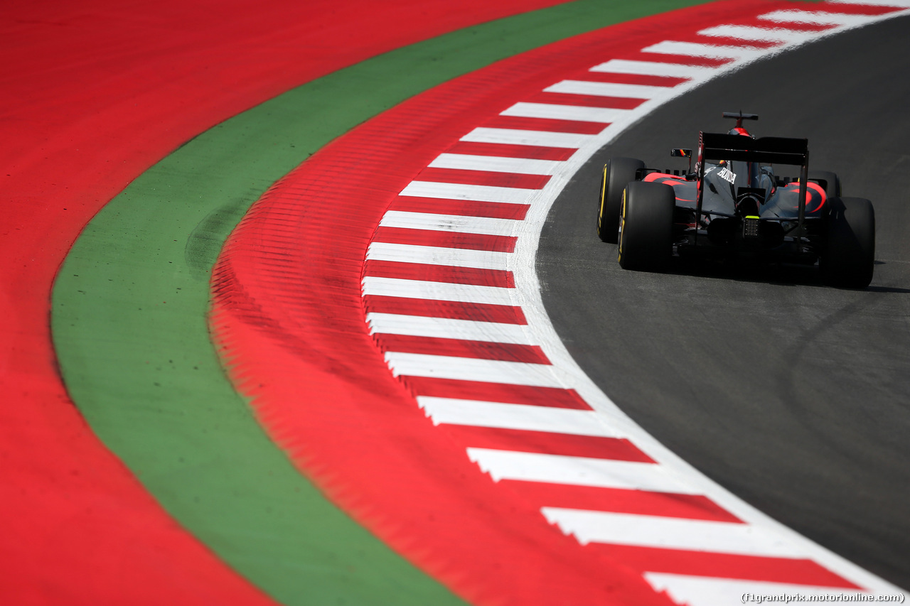 GP AUSTRIA, 01.07.2016 - Prove Libere 1, Fernando Alonso (ESP) McLaren Honda MP4-31