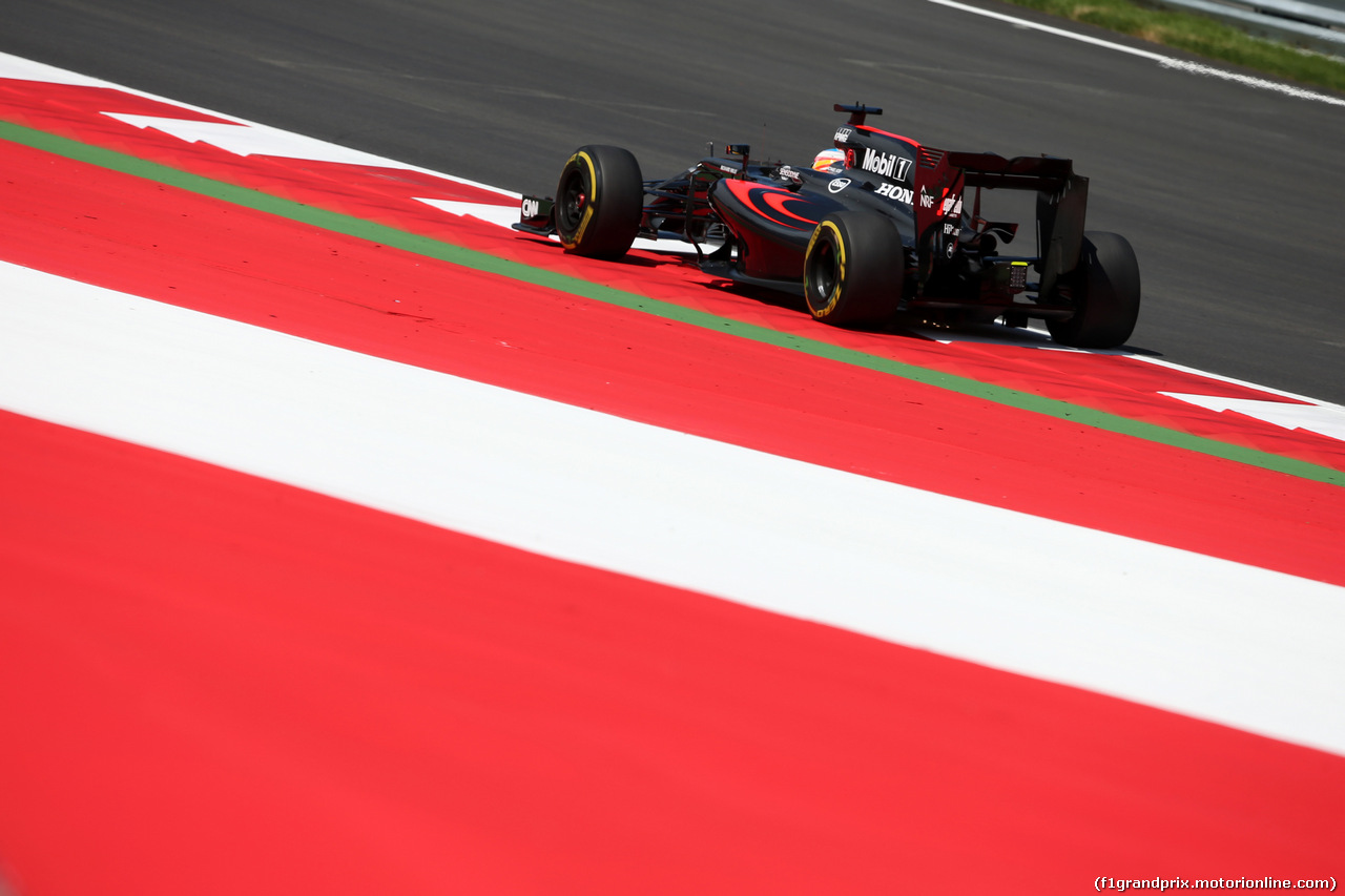 GP AUSTRIA, 01.07.2016 - Prove Libere 1, Fernando Alonso (ESP) McLaren Honda MP4-31
