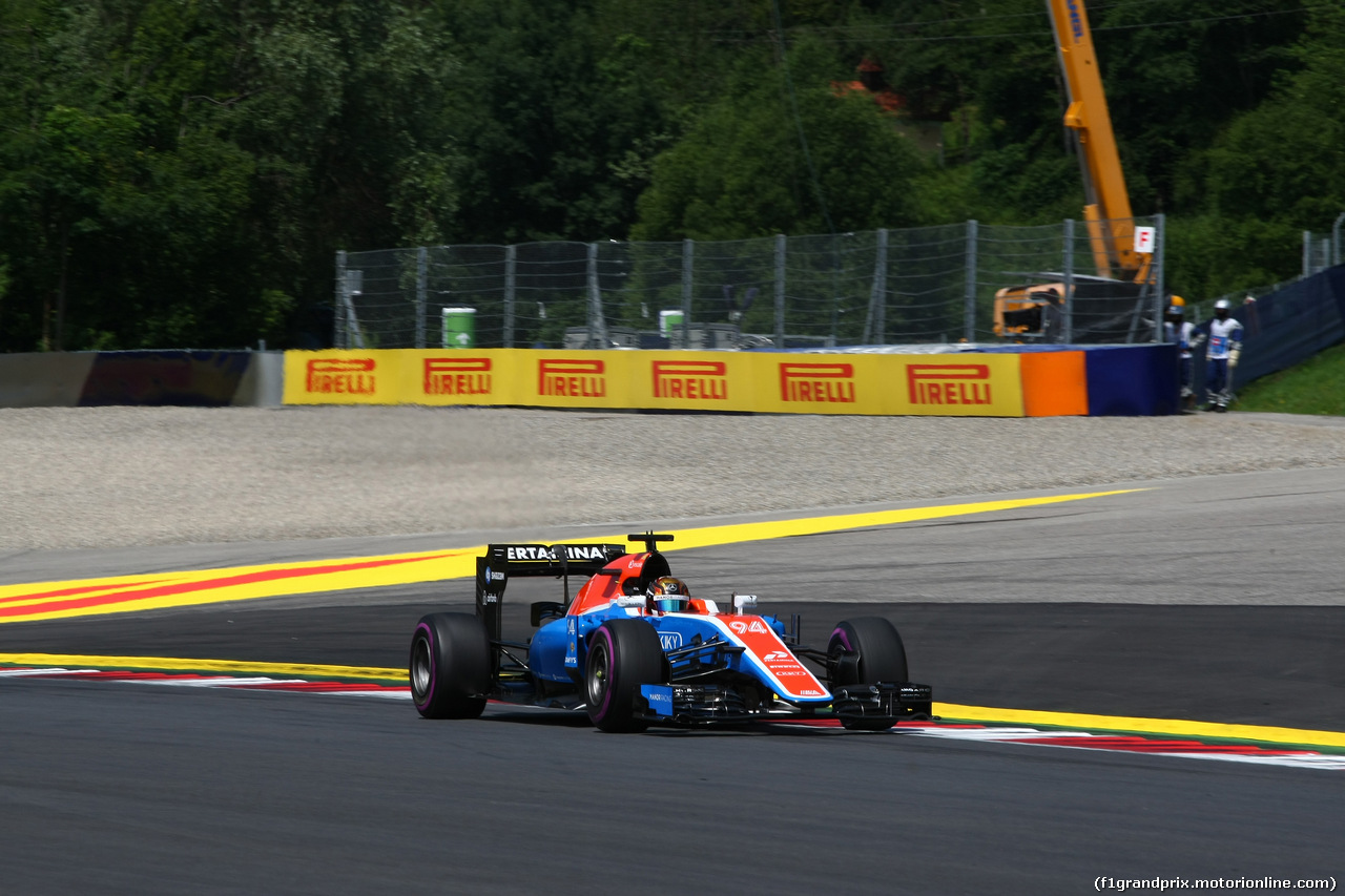 GP AUSTRIA, 01.07.2016 - Prove Libere 1, Pascal Wehrlein (GER) Manor Racing MRT05