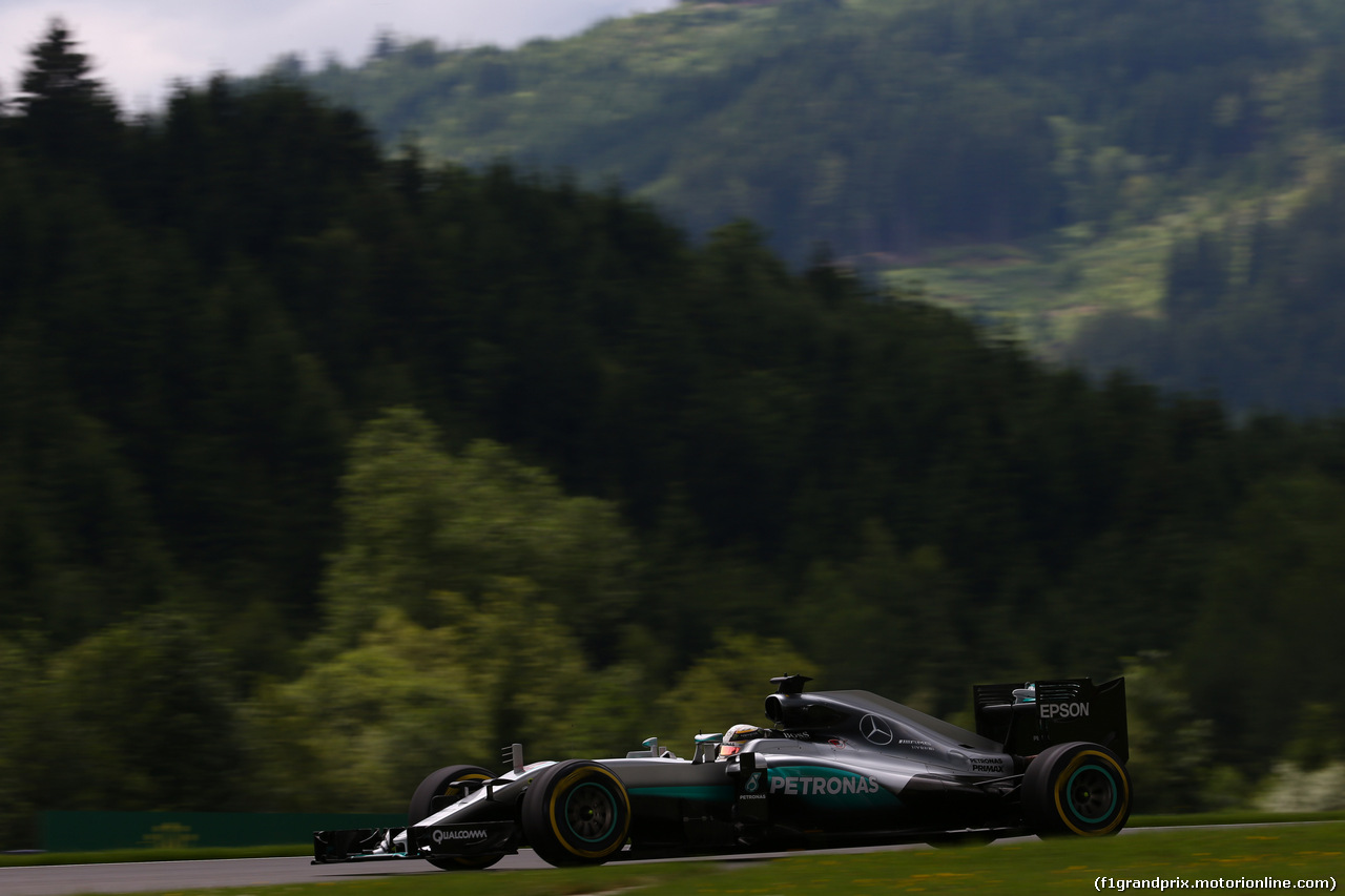 GP AUSTRIA, 01.07.2016 Prove Libere 2, Lewis Hamilton (GBR) Mercedes AMG F1 W07