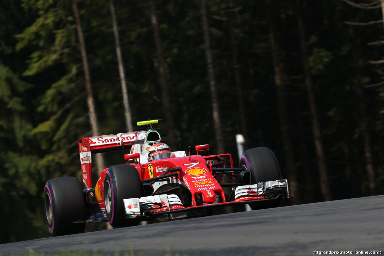 GP AUSTRIA, 01.07.2016 Prove Libere 2, Kimi Raikkonen (FIN) Ferrari SF16-H