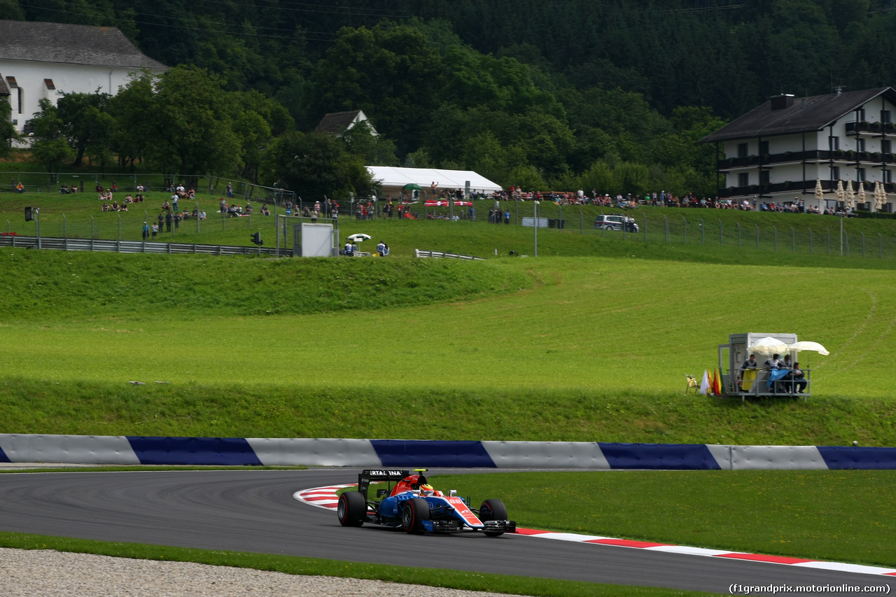 GP AUSTRIA, 01.07.2016 - Prove Libere 1, Rio Haryanto (IDN) Manor Racing MRT05