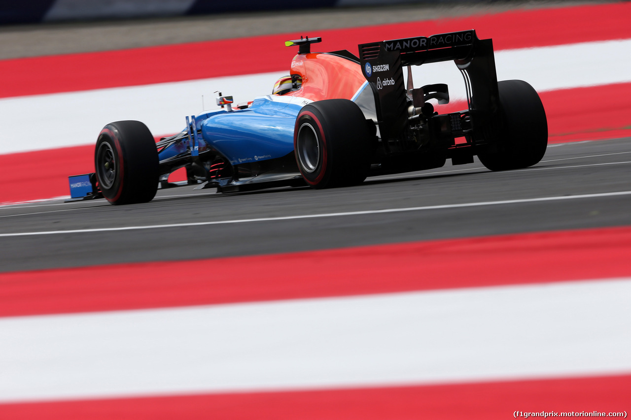 GP AUSTRIA, 01.07.2016 - Prove Libere 1, Rio Haryanto (IDN) Manor Racing MRT05