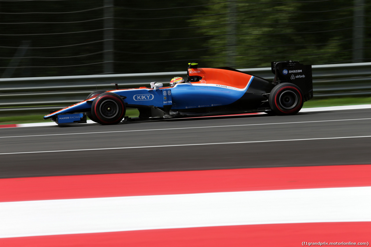 GP AUSTRIA, 01.07.2016 - Prove Libere 1, Rio Haryanto (IDN) Manor Racing MRT05