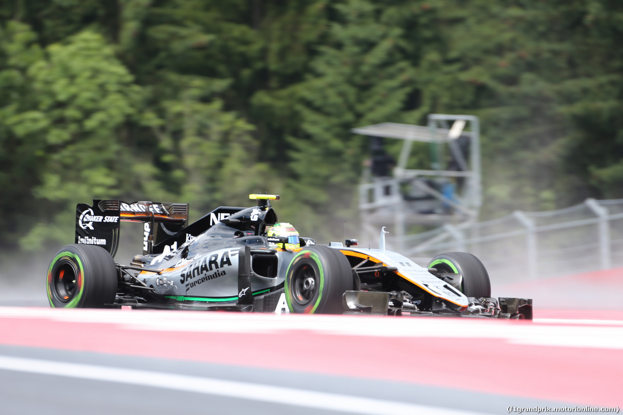 GP AUSTRIA, 01.07.2016 Prove Libere 2, Sergio Perez (MEX) Sahara Force India F1 VJM09