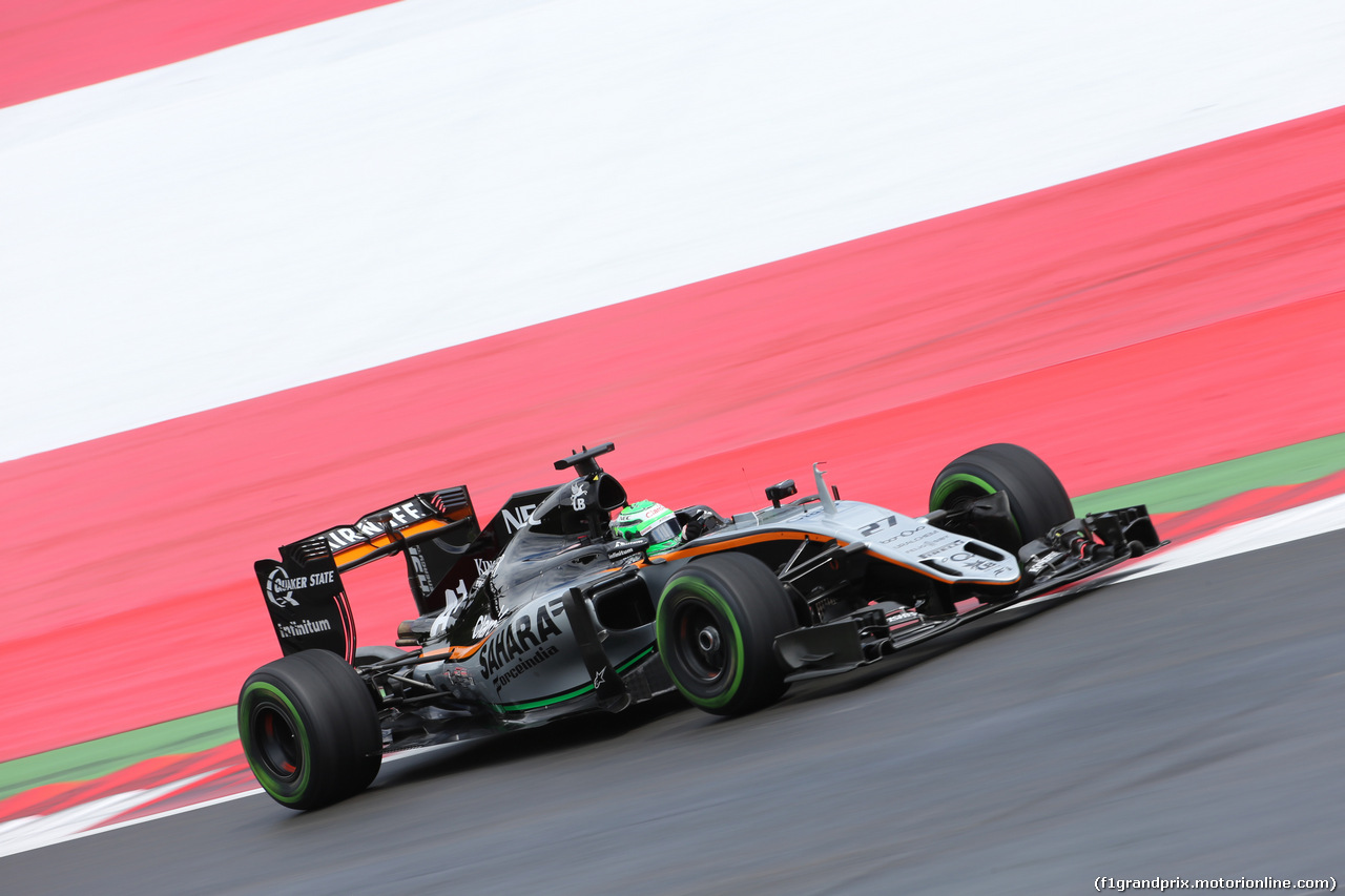 GP AUSTRIA, 01.07.2016 Prove Libere 2, Nico Hulkenberg (GER) Sahara Force India F1 VJM09