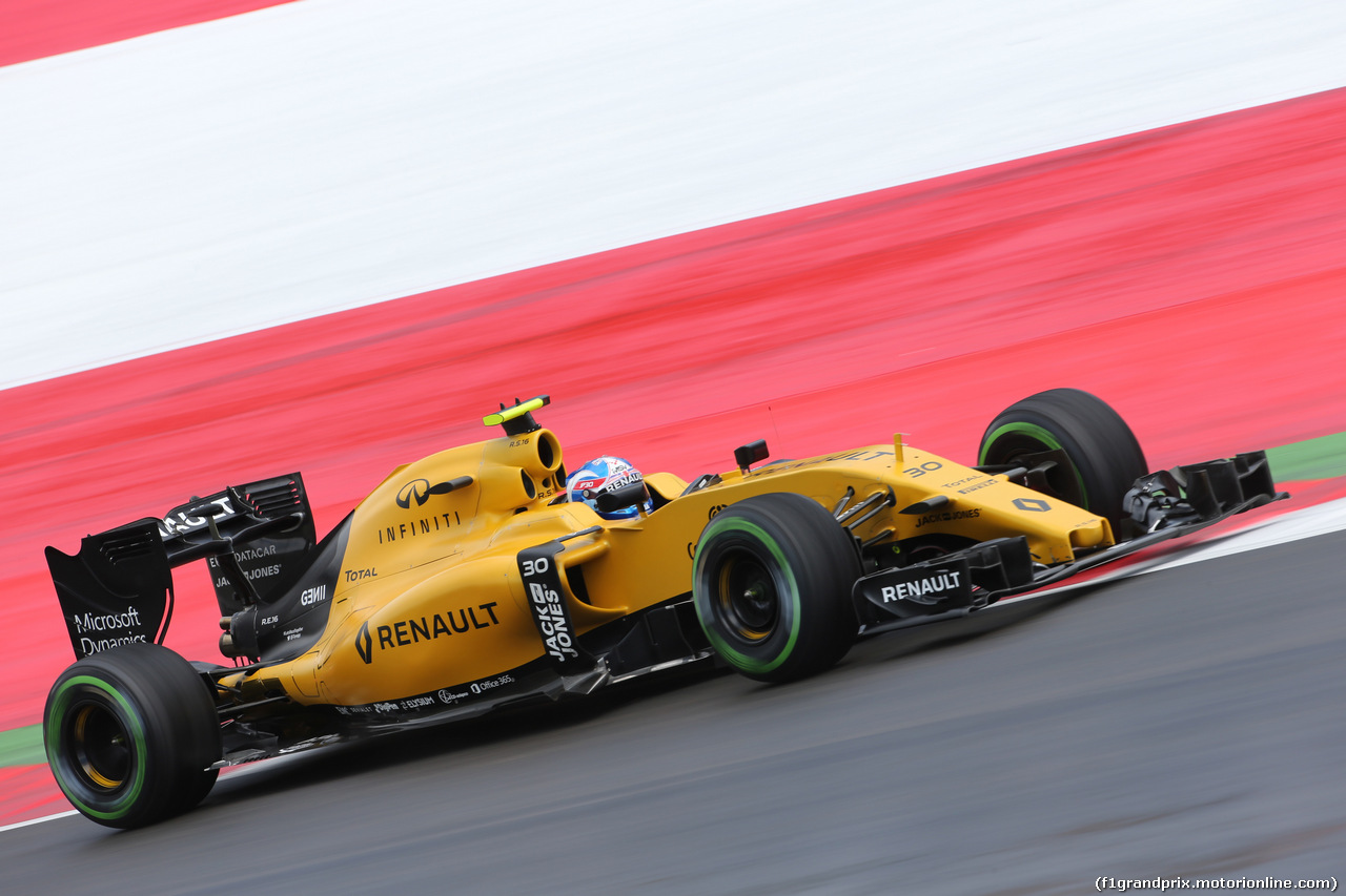 GP AUSTRIA, 01.07.2016 Prove Libere 2, Jolyon Palmer (GBR) Renault Sport F1 Team RS16