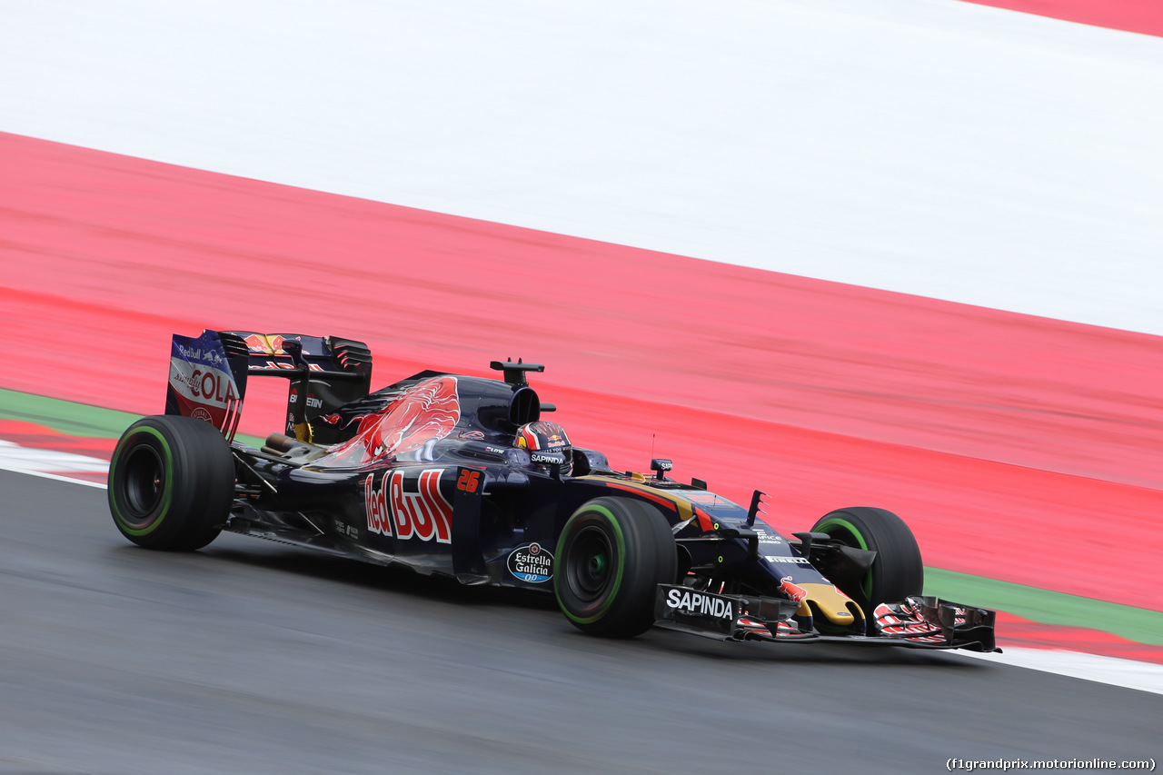 GP AUSTRIA, 01.07.2016 Prove Libere 2, Daniil Kvyat (RUS) Scuderia Toro Rosso STR11