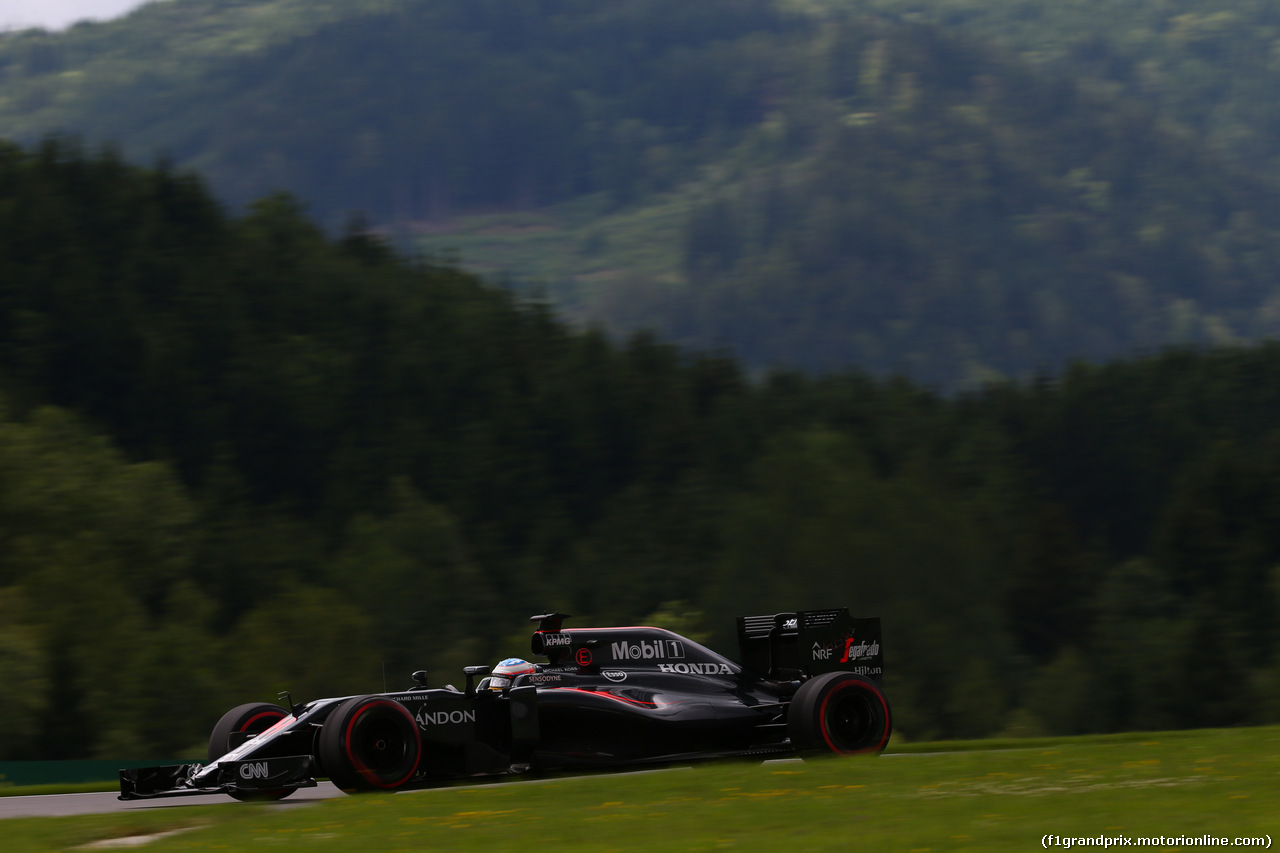 GP AUSTRIA, 01.07.2016 Prove Libere 2, Fernando Alonso (ESP) McLaren Honda MP4-31
