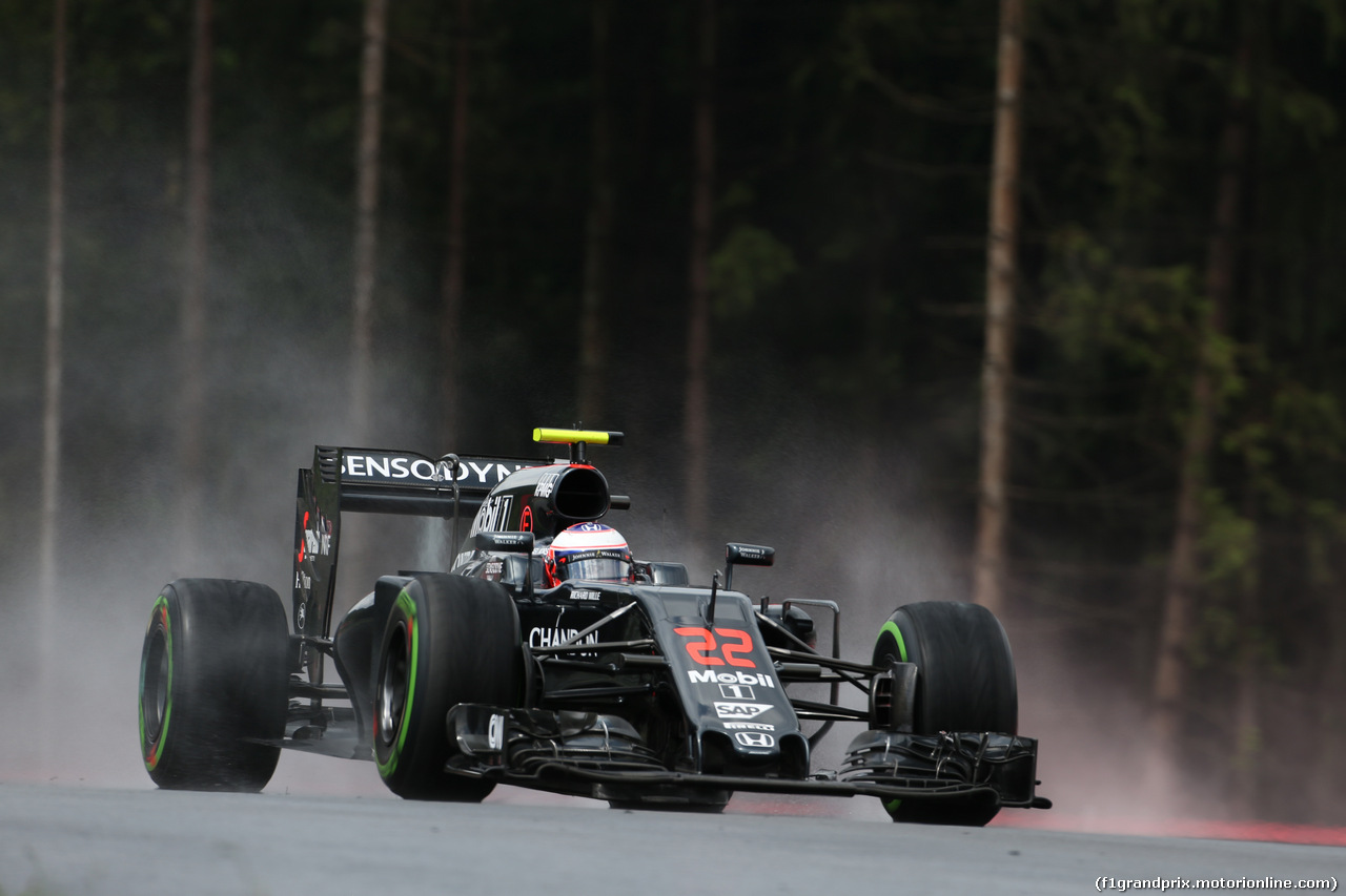 GP AUSTRIA, 01.07.2016 Prove Libere 2, Jenson Button (GBR) McLaren Honda MP4-31