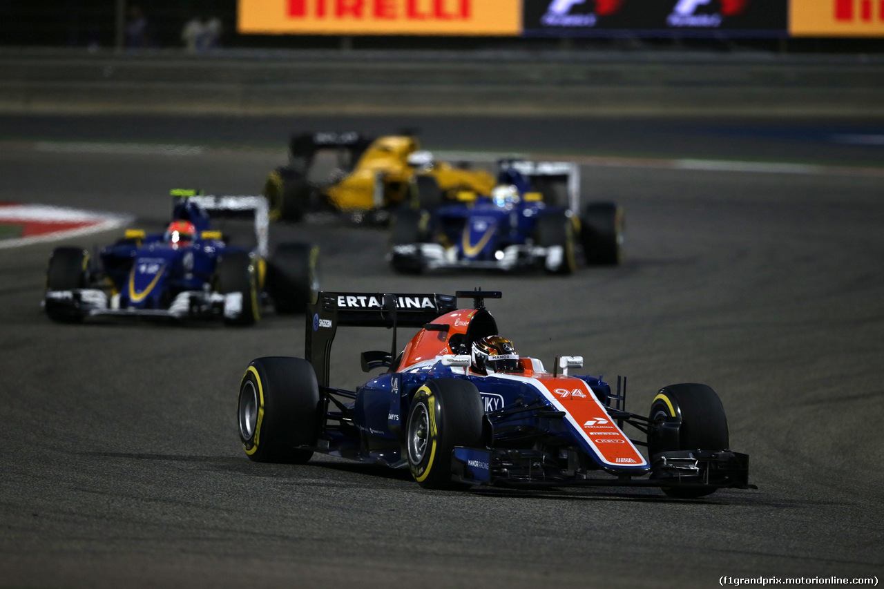 GP BAHRAIN, 03.04.2016 - Gara, Pascal Wehrlein (GER) Manor Racing MRT05